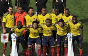 The starting line-up of the Colombia nat