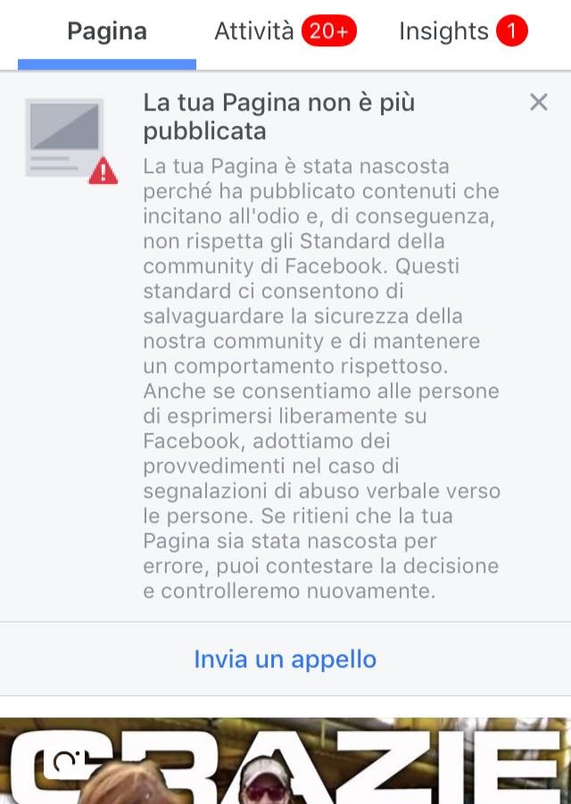 Mehr über den Artikel erfahren Bonazza censurato da Facebook