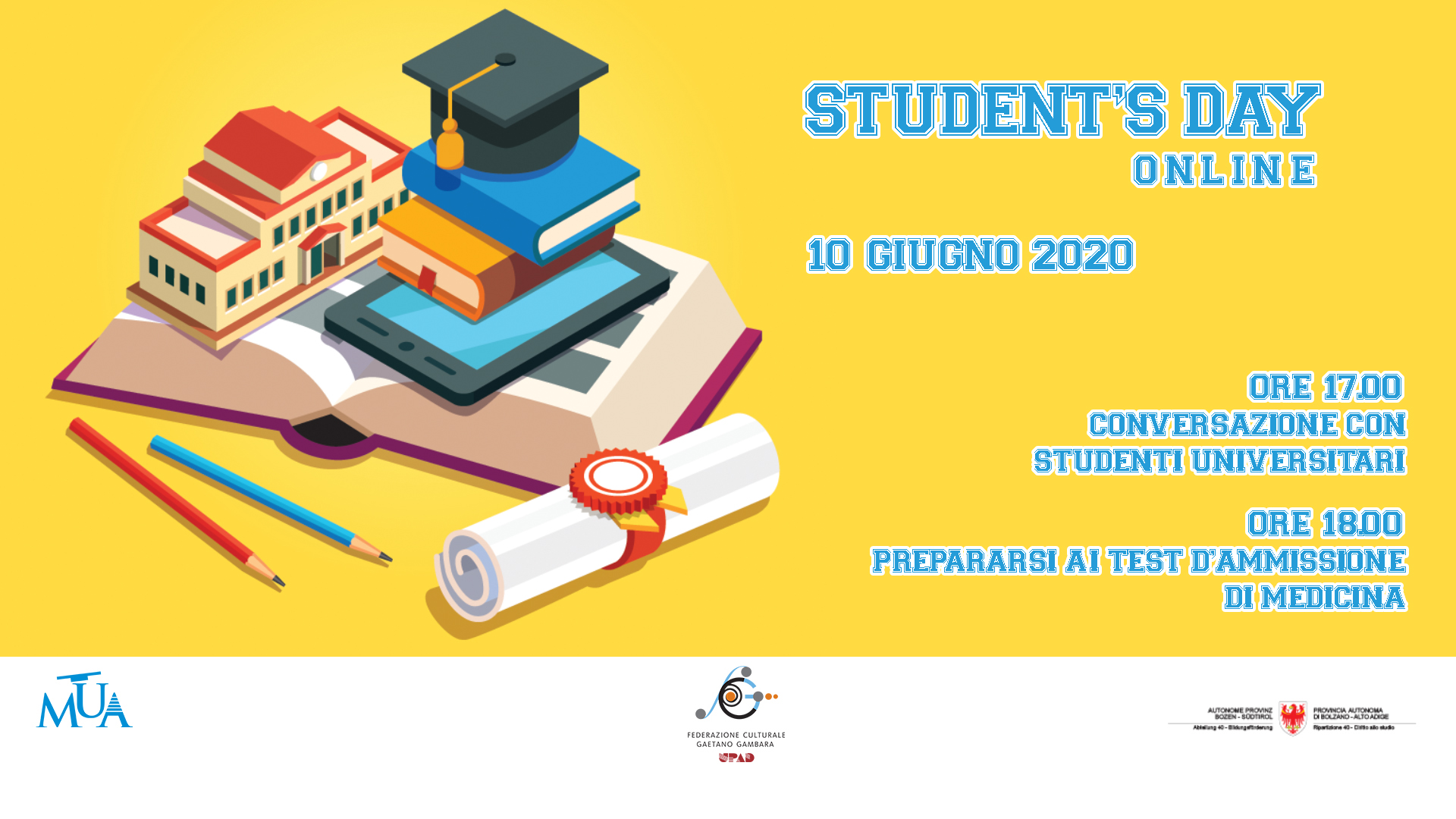 Mehr über den Artikel erfahren Bolzano. Arriva lo Student’s Day in diretta su YouTube