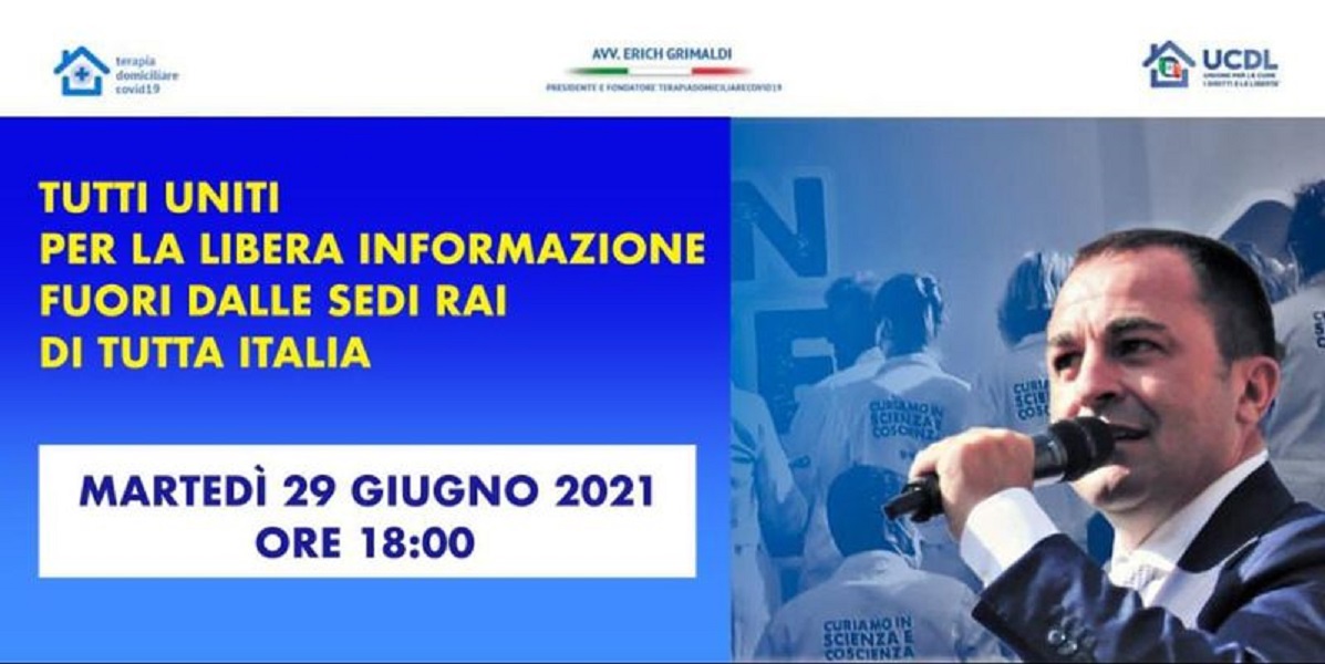 Scopri di più sull'articolo Terapie domiciliari e libertà di stampa: martedì la “passeggiata” di UCDL davanti alle sedi RAI