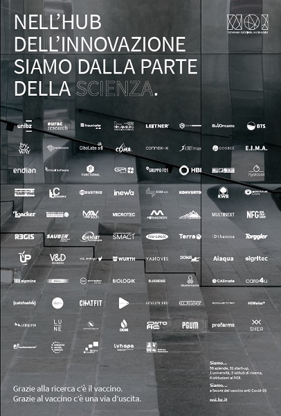 Mehr über den Artikel erfahren NOI Techpark e i suoi attori al fianco della scienza per sostenere la vaccinazione