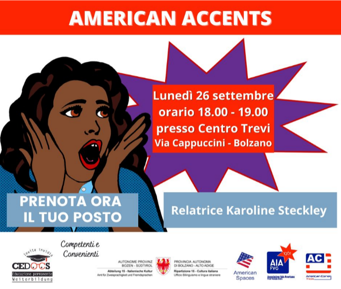 Mehr über den Artikel erfahren Spunti di vita e cultura USA, speciale appuntamento al Centro Trevi di Bolzano