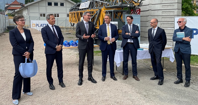 Scopri di più sull'articolo Nuova sede del Gruppo Alperia a Merano, posa della prima pietra