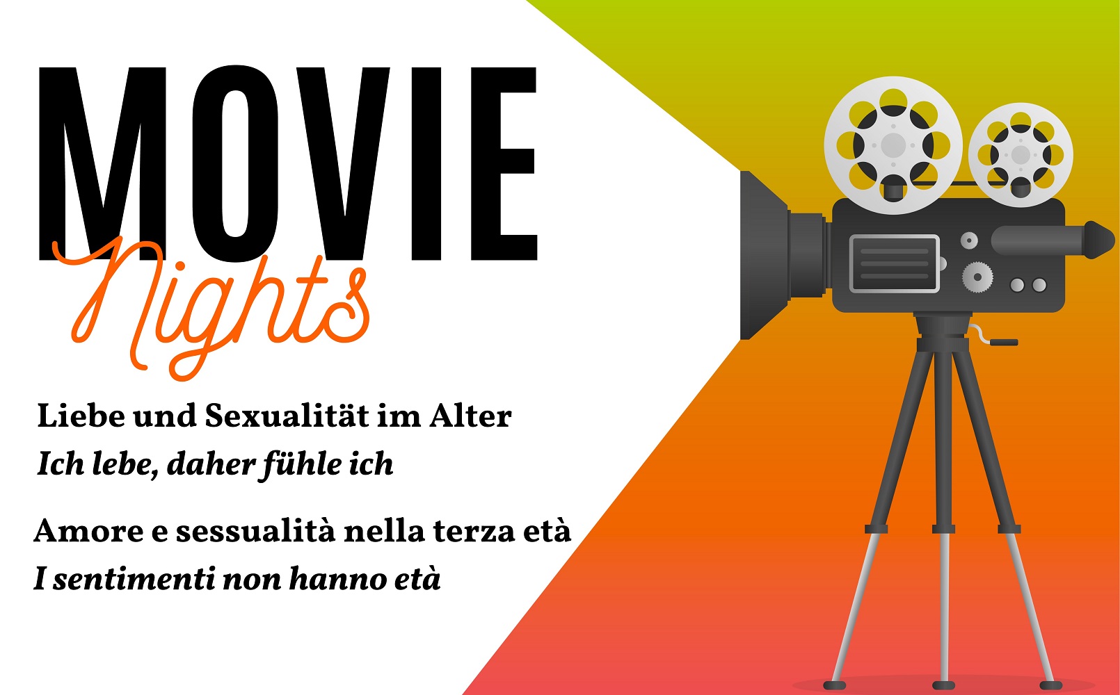 Mehr über den Artikel erfahren Amore e sessualità nella terza età, serate cinema dal 18 gennaio