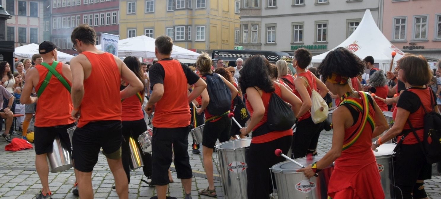 Mehr über den Artikel erfahren Orchestra di percussioni altoatesina al Festival internazionale di samba di Coburg