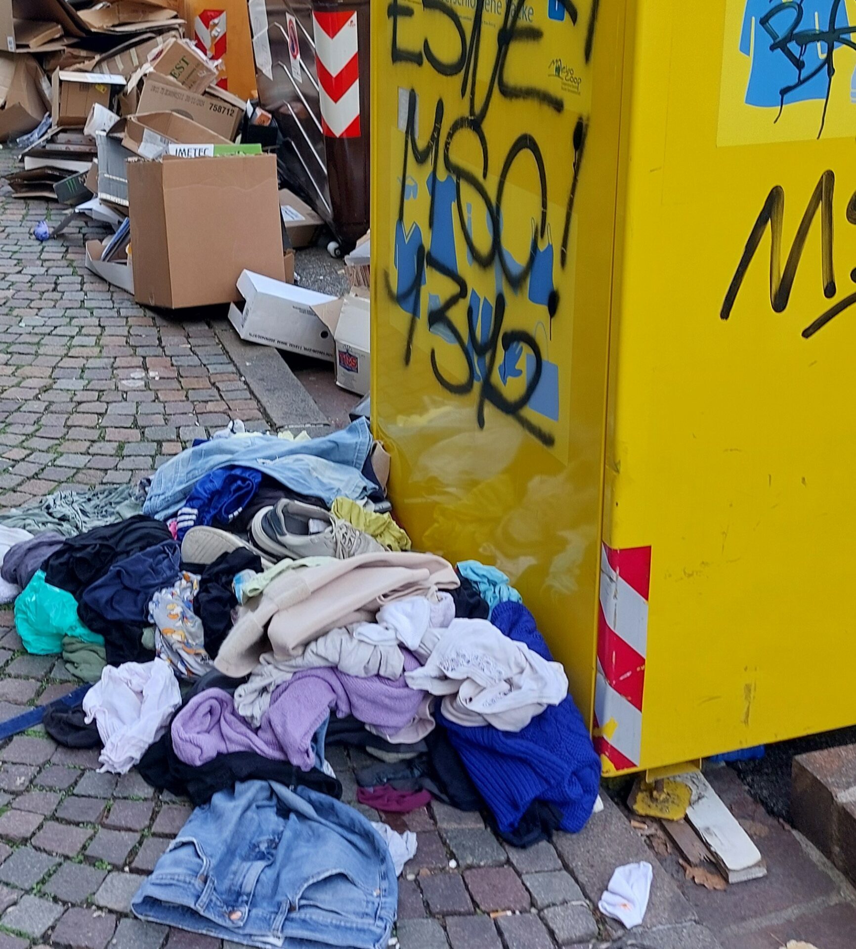Mehr über den Artikel erfahren Cassonetti raccolta rifiuti a Bolzano, spettacolo intollerabile