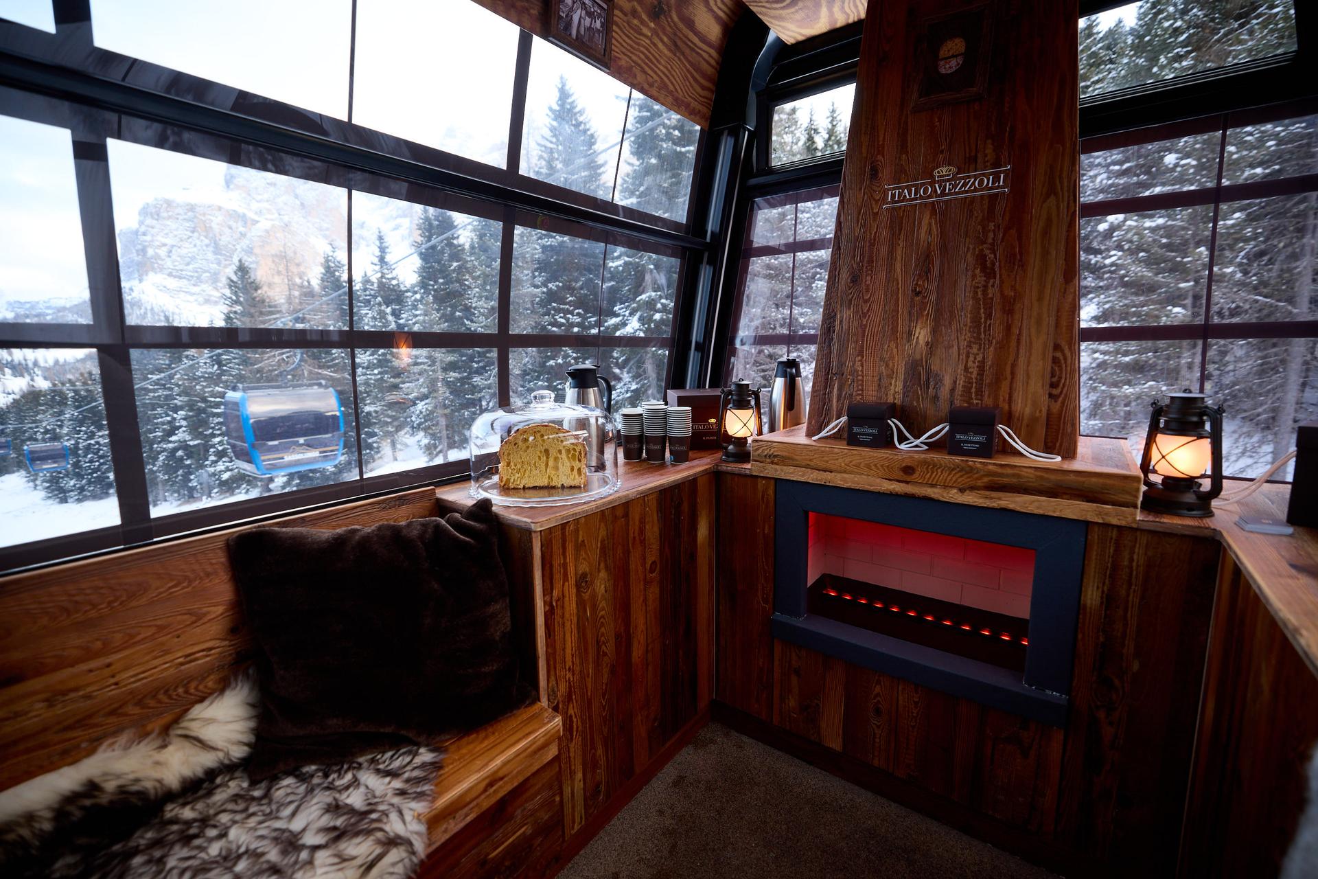 Scopri di più sull'articolo Val Gardena, la cabina diventa una stube volante: si sale tra degustazioni e caminetto