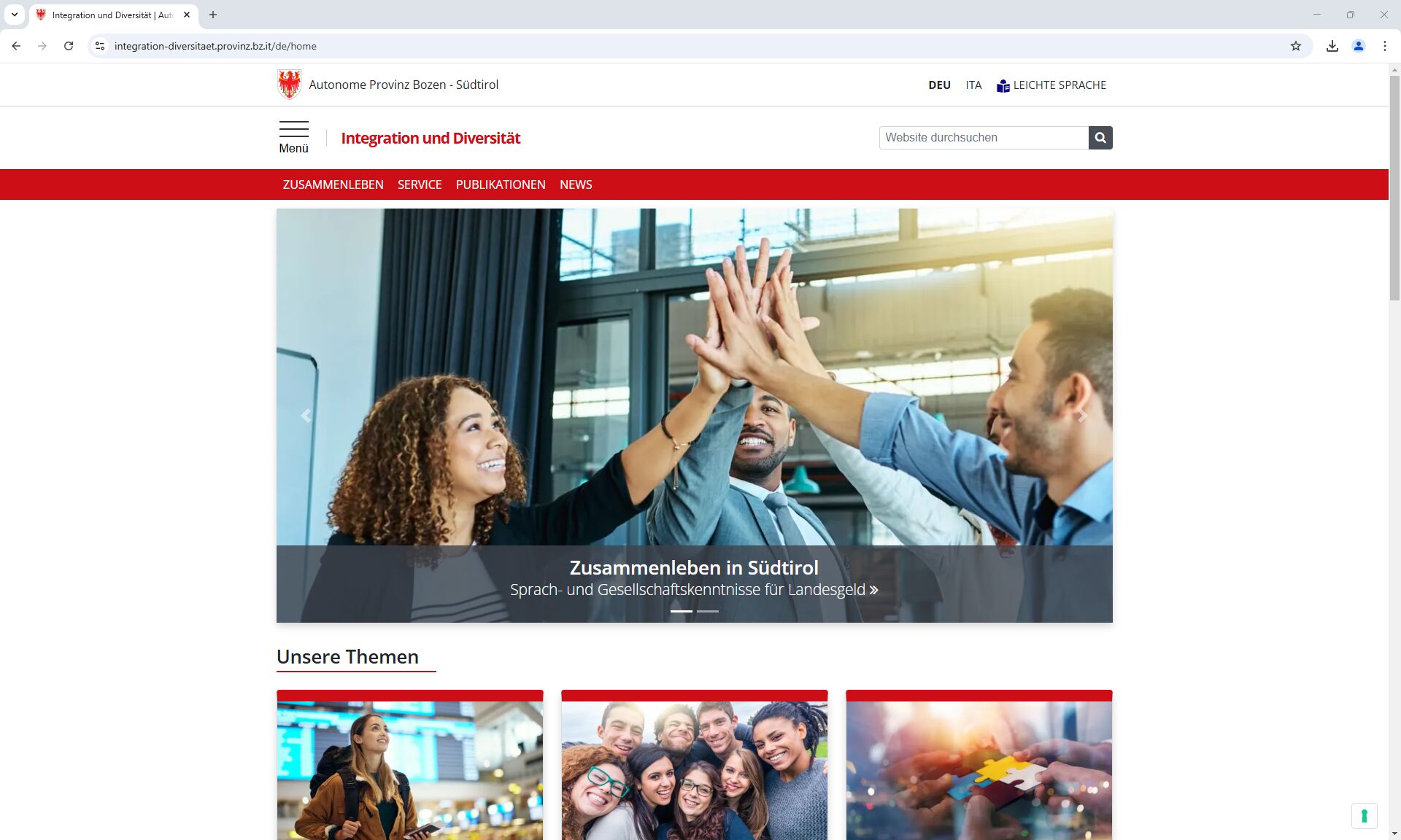 Mehr über den Artikel erfahren Neue Landeswebseite mit Infos zu Integration und Diversität