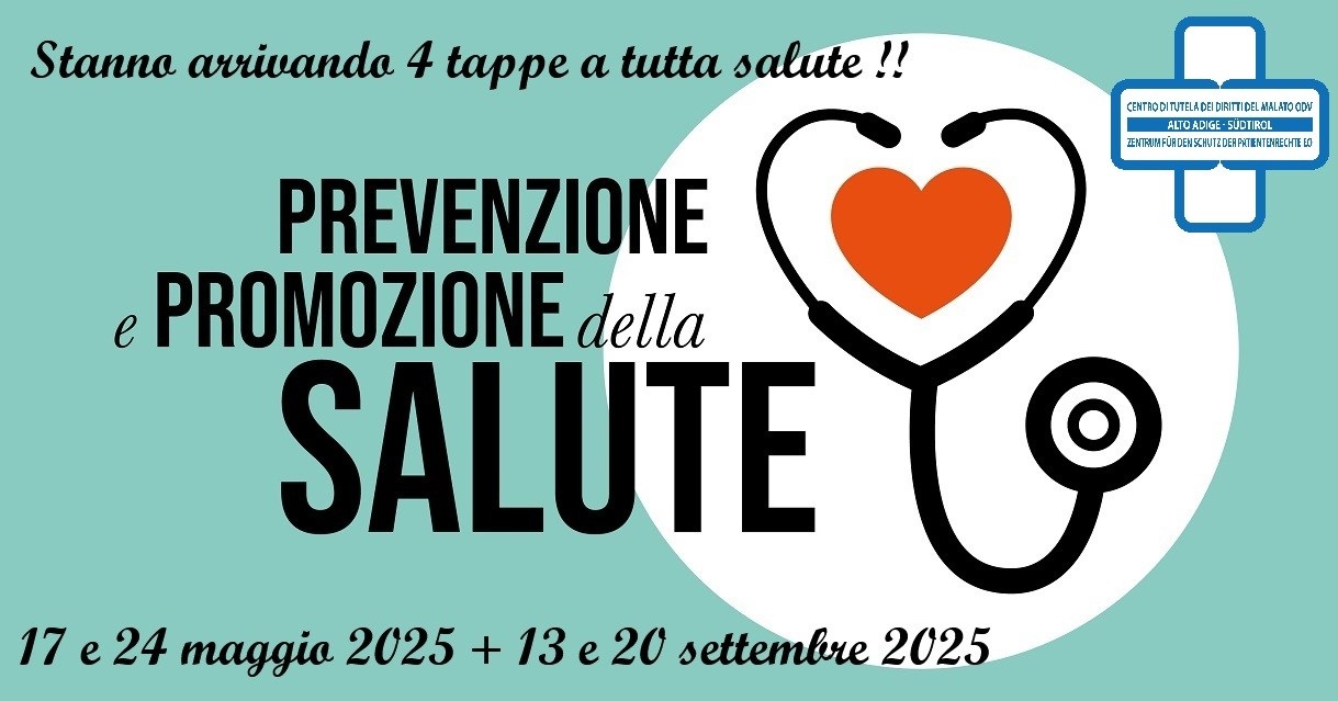Scopri di più sull'articolo Tornano a Bolzano le giornate di “Prevenzione e Promozione della Salute”