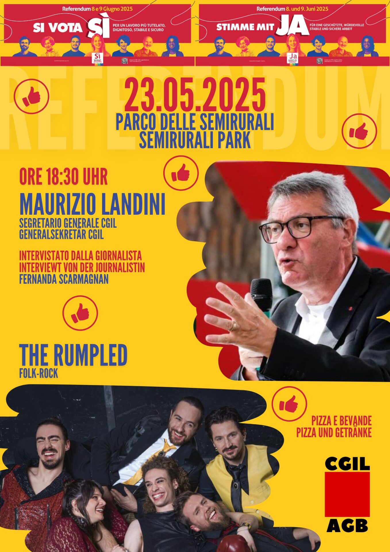 Mehr über den Artikel erfahren Maurizio Landini a Bolzano per promuovere il voto al referendum